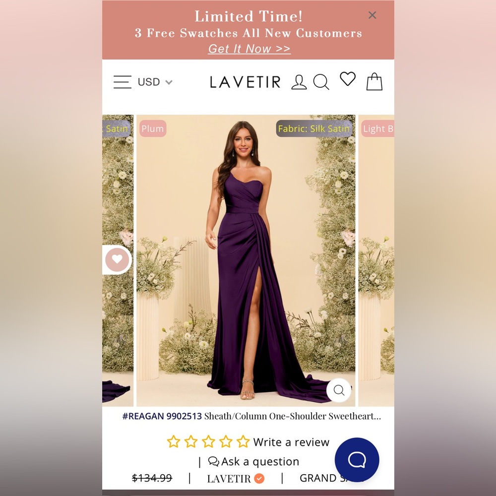Elegant Plum Off-Shoulder, Slit Dress